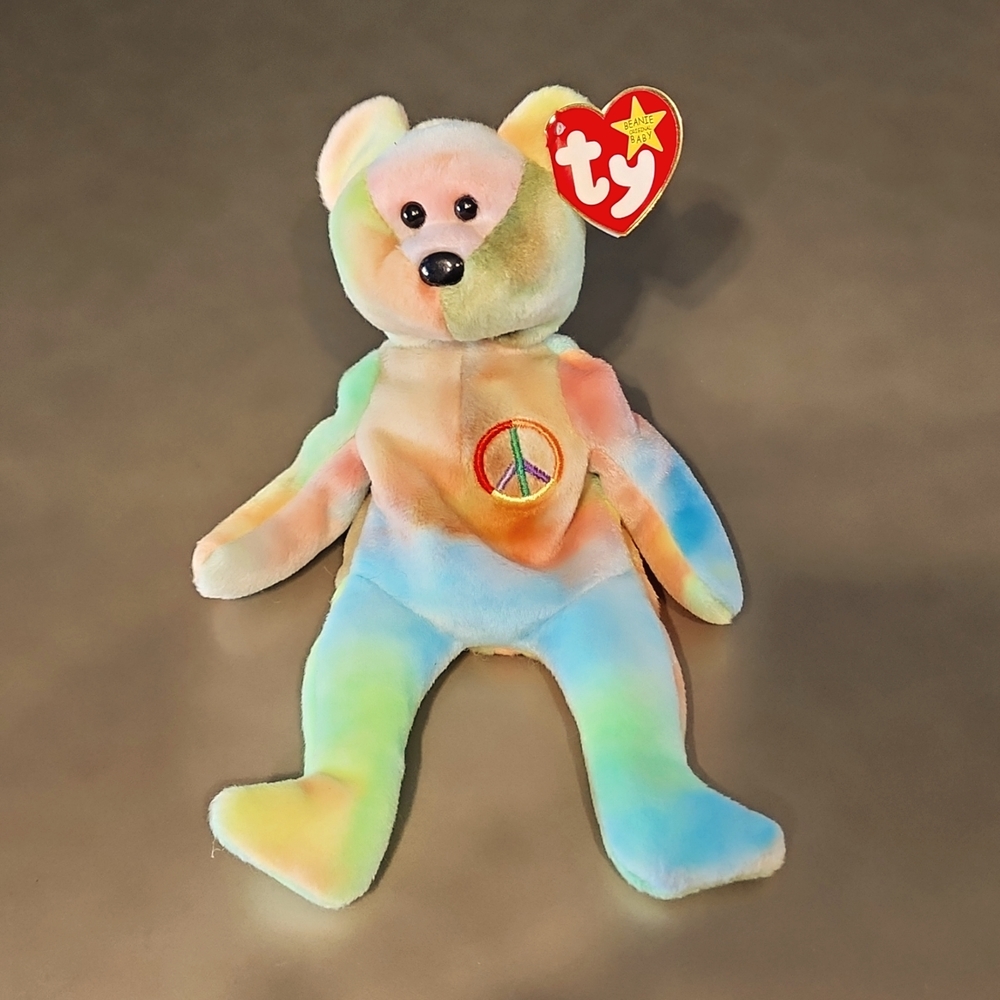 4 ty Beanie Baby's Lot - Halo, Peace, Curly, and Valentino - Picture 13 of 16